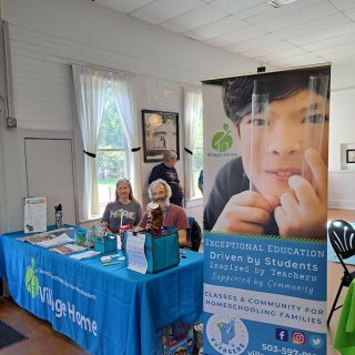 Village Home Education Resource Center table and display