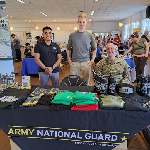 Oregon National Guards table and display